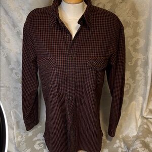 Mens flannel plaid 100% cotton snap shirt